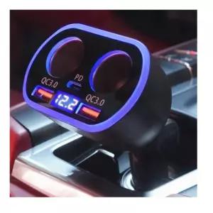 USB C타입 고속 충전 시거잭 어댑터 5구 멀티 포트 QC3.0 차량용