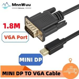 MnnWuu 1080P 미니 소형 Thunderbolt DisplayPort 디스플레이 포트 DP-VGA 케이블 어댑터 HDTV 모니터 MacB