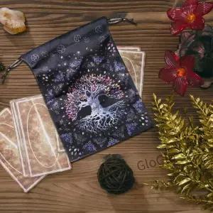 벨벳 타로 카드 보관 가방 오라클 마녀 운세 액세서리 Drawstring 패키지 용품