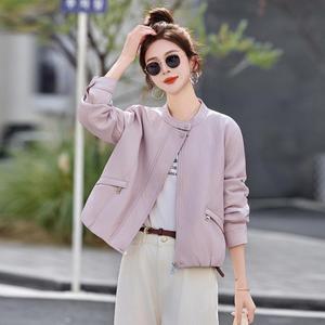 여성 가죽옷 쇼트 봄가을 캐주얼 슬림핏 라이더 재킷 코트