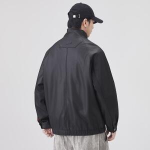 남성 라이더 PU가죽 재킷 파일럿 가죽 차이나 방풍 빅사이즈 코트