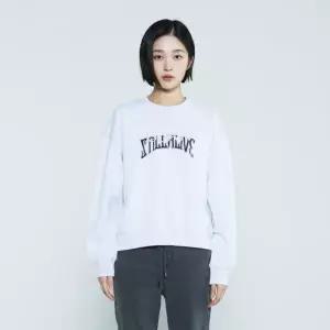 [버커루]여성 3단쭈리 레터링 맨투맨 티셔츠(B235TS500P)