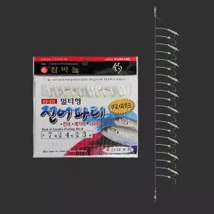 [하프클럽/머털낚시]금호 20본 전어 파티 어피 파이프 멀티 카드 채비 KS-231