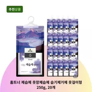 홈트너 제습제 옷장제습제 습기제거제 옷걸이형 250g, 20개