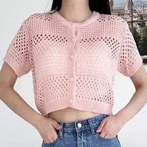 크롭 가디건 여자 여성 반팔 봄 여름 라운드 숏 기본 베이직 데일리 캐주얼 컬러 무지 일상 데이트 휴양지