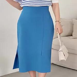 [모리스커밍홈]슬릿 포인트 롱 H라인 스커트_M2603SK031B