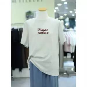 수량한정 틸버리 벨벳 텍스처 레터링 티셔츠 TS4N0TS541 2768912