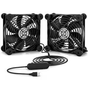 ELZO 120mm USB 팬 리시버 DVR 플레이스테이션 Xbox 컴퓨터 캐비닛 라우터 TV 냉각을 위한 지속적인 가변