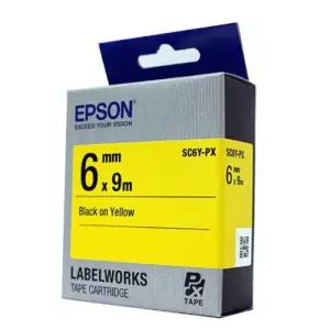 EPSON 라벨프린터리본(SC6Y)노랑 흑문자 [BNC22963]