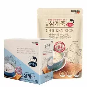 애견죽 애견간식 더독 수제 삼계죽 150g 10팩 1박스 애견삼계죽