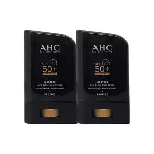 AHC 마스터즈 에어 리치 선스틱 22g(SPF50+) 백탁방지 레포츠용 2개 Ss