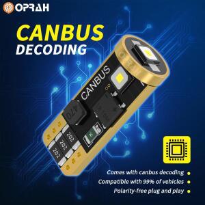 2pcss T10 W5W LED   전구 없음 3838 3smd 고전력 인테리어 돔 조명 자동 폭 독서 램프 12V 24V 화이트 600