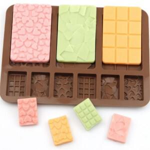 실리콘 초콜릿 몰드 와플 베이킹 도구 붙지 않는 러브 하트 케이크 젤리 캔디 3D DIY 주방 액세서리 9 홀