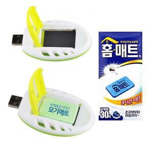 JU USB훈증기+30P홈매트 리필 USB휴대용 모기 퇴치제