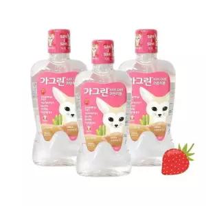 어린이 가그린 380ml x 3개세트 (딸기) 안매운가글 가글