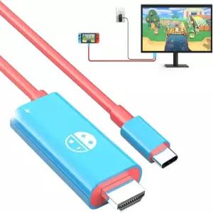 스위치 도크 HDMI 케이블 및 교체 080P 해상도 HD 변환 TV 모드 66피트 2m 연결 출력 PD00W 충전 다기능