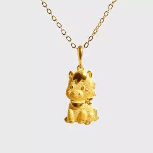 24K 순금 말 목걸이 3.75g 말띠 아기 선물 조카 돌선물 첫돌 백일 돌반지