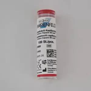 Kimble 모세관튜브 (200개/vial) Capillary tube Heparinized 헤파린 처리 혈액용 Red