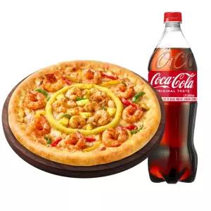 [큐피콘] 더블 쉬림프 크런치 치즈크러스트M + 콜라 1.25L