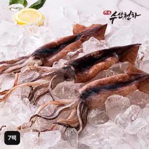 100% 국내산 손질 통오징어 7팩 (180g (2마리)X7팩, 총 14마리)