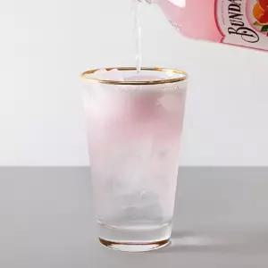 골드라인 다이아 유리컵 400ml아이스커피잔 업소용유리 홈카페 파르페 맥주 물컵 음료수