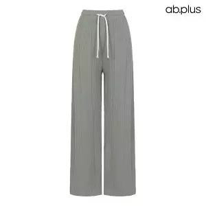 [ab.plus] 골지 리브 밴딩 와이드 팬츠 (LSA2MP34A)