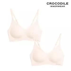 [크로커다일] 소프트 쿨인견 쉘론 패드분리 후크형 브라2종 베이지 CDWBR5N18_2
