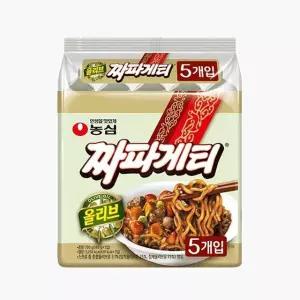 농심 올리브 짜파게티(멀티팩140g 5개입)8봉지 총40봉 1박스