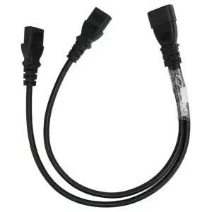 단일 C14 듀얼 5 15R C13 코드 짧은 POWER LOGIC UPS 서버 Y 분배기 어댑터 케이블 PC 모니터 프린터