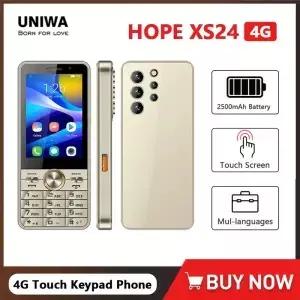 UNIWA HOPE XS24 4G 터치스크린 키패드폰 안드로이드 8.1 듀얼심 쿼드코어 3.5인치 2GB+16GB 2500mAh