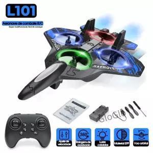L101 RC 폼 비행기 미니 드론 24G 전투기 스턴트 헬리콥터 360 ° 플립 리모컨 항공기 LED 컬러 조명
