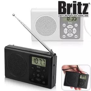 브리츠 BZ-R120 휴대용 라디오 디지털 FM 유무선 이어폰단자 핸드스트랩 캠핑 낚시 등산 효도 미니