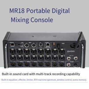 MR18 프로페셔널 디지털 믹싱 스튜디오 레코딩 콘솔 믹서 오디오 멀티 트랙 사운드 테이블 (USB 레코더 포함)
