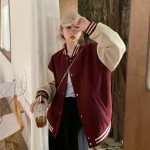 여성 배색 기모 안감 야구점퍼 데일리 항공점퍼 자켓 WPD12Kkc