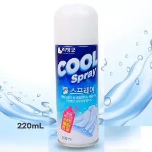 쿨스프레이 220ml 옷에 뿌리면 상쾌한 쿨링효과 쿨링스프레이 냉각스프레이