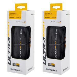 Continental Ultra Sport III 700x23/25/28c 검정색 접이식 PureGrip 3 도로 자전거 타이어