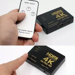 모니터 HDMI 3/1 셀렉터 스위치 오디오 리모콘지원