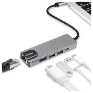 4in1 C타입 USB LAN HDMI 멀티포트 허브 케이블 젠더 고속충전