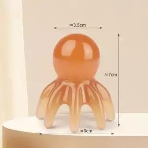 레진 문어 모양 두피 마사지 빗 스트레스 해소 경락 개방 1/2개 경량 헤드 마사저 샤워 헤어 케어용