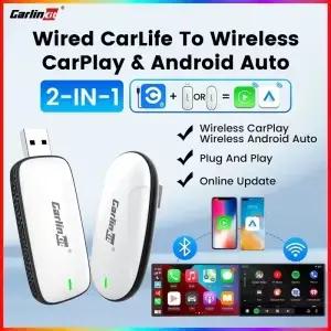 2025년형 신형 CarlinKit 미니 자동차 USB 어댑터 CarLife to Wireless CarPlay Android Auto ConNec호환t