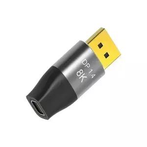 미니 DP1.4표준 변환기 8K 60Hz HD 양방향 변환 어댑터 DisplayPort 비디오 오디오 확장 와이어 플러그