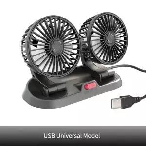 차량용 팬 5V12V24V 대형 트럭용 더블헤드 강력한 USB 소형 자동차 전기 범용