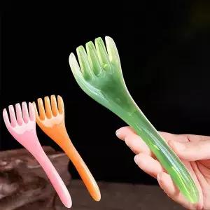 두피 구아샤 바디 목 다리 마사지 헤드 침술 포인트 프레스 도구 1PC