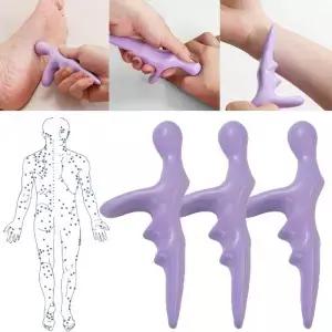 발 수동 트리거 포인트 마사지 스틱 휴대용 경혈 침술 엄지 압박 전신 근육 이완 도구