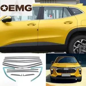 For Chevrolet Trax Seeker 2023 2024 Stainless steel Chrome Exterior Window BC Pillar Molding Strip