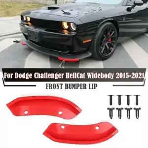 Dodge Challenger SRT Hellcat 20152021 하부 범퍼 스포일러 가드 커버 용 페어 프론트 스플리터 프로텍터