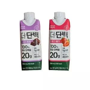 더단백 드링크 250ml 초코 18개+딸기 18개