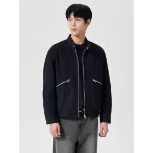 에잇세컨즈 페이크 스웨이드 레이서 재킷 네이비 42493ZLY2R 4397269