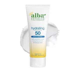 알바 보타니카 하이드레이팅 자외선 차단 로션 SPF 50 광역 스펙트럼 보호 24시간 수분 공급 방수 40분