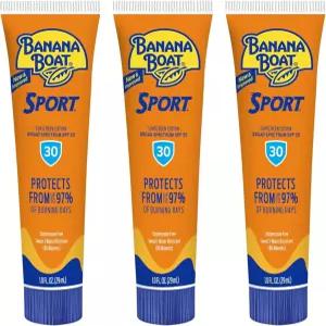 바나나 보트 스포츠 퍼포먼스 자외선 차단 로션 30 SPF 1온스(3팩)